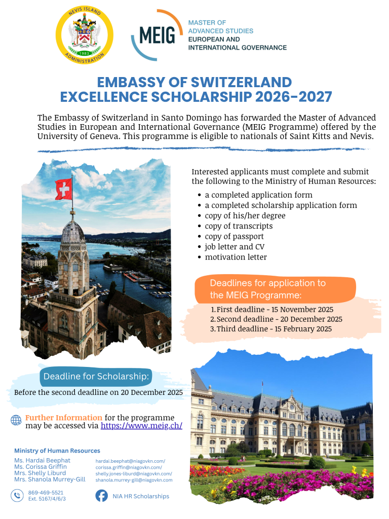 Master of Advanced Studies: Embassy of Switzerland Excellence Scholarships 2026-2027