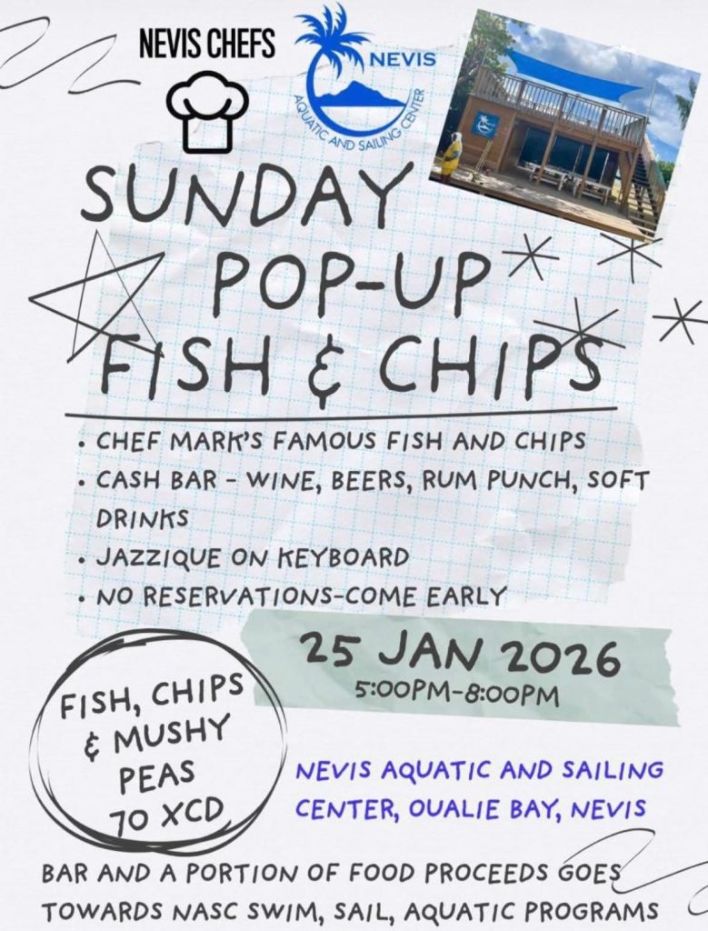 Nevis Aquatic and Sailing Center – Sunday Pop up Fish & Chips