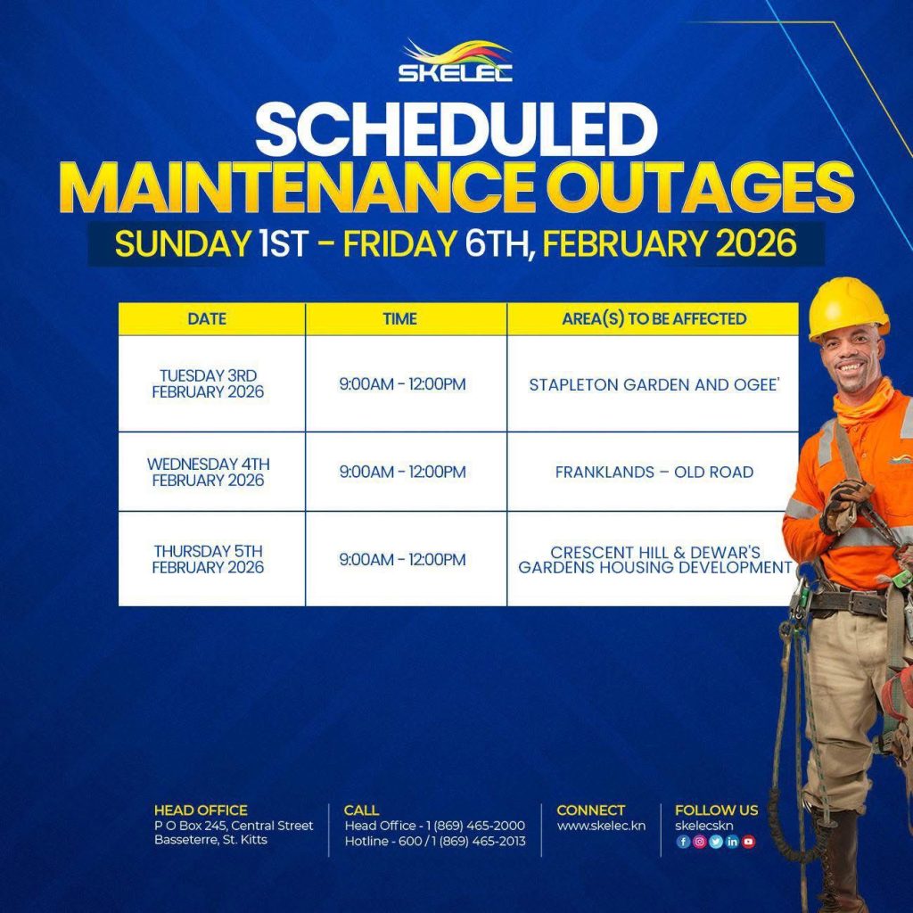 SKELEC Scheduled Outage  Sunday February 01- Friday 05, 2026