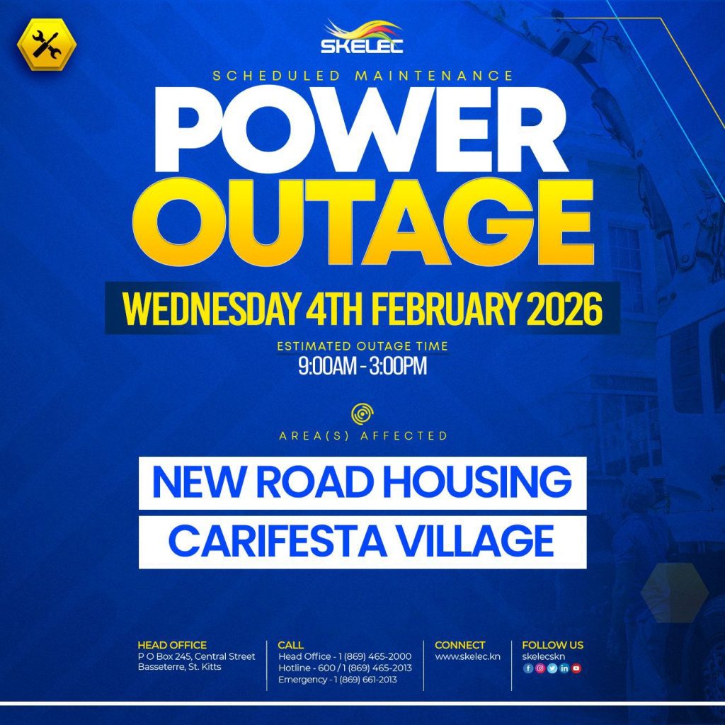 SKELEC Scheduled Maintenance  February 4, 2026 – New Road Housing  & Carifesta Village