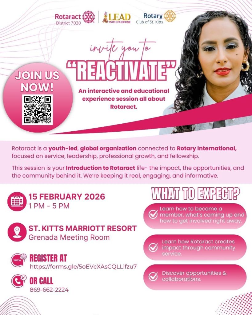 Rotary  Club of St. Kitts Invite you to Reactivate