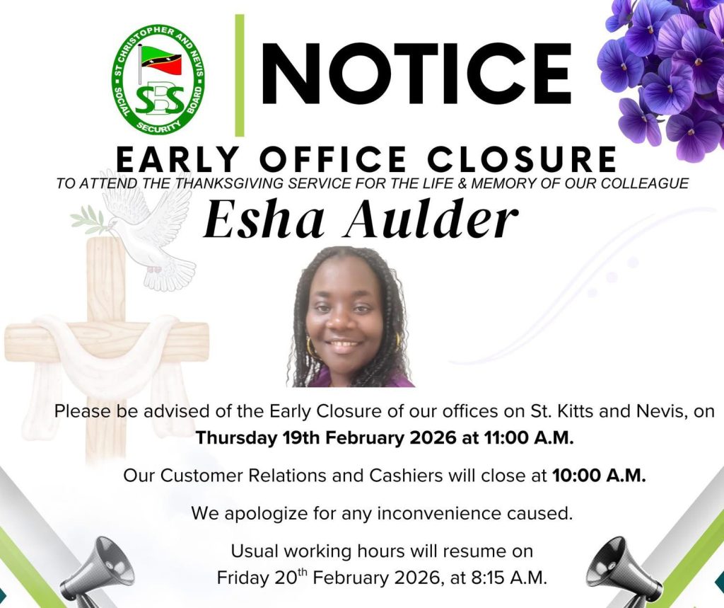 Notice of Early Closure