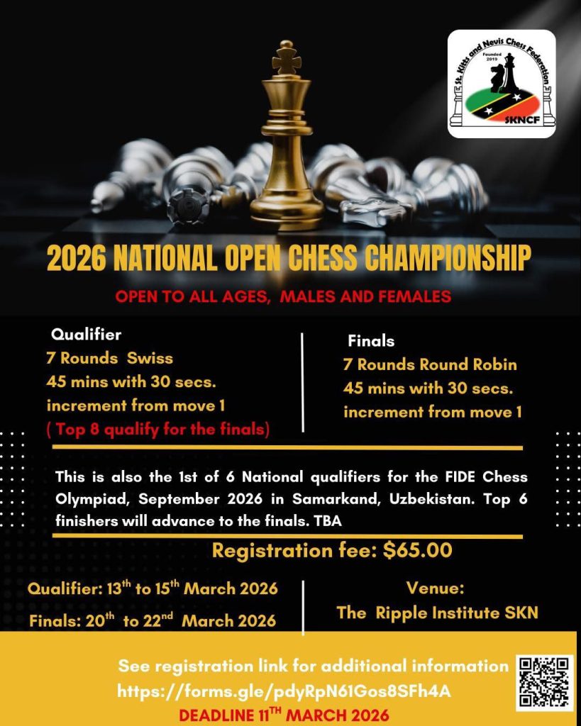 St. Kitts- Nevis Chess Federation 2026 National Open  Chess Championship