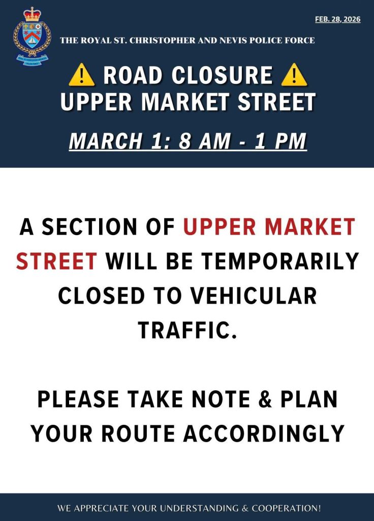 Road Closure – Upper Market Street March 1, 2026