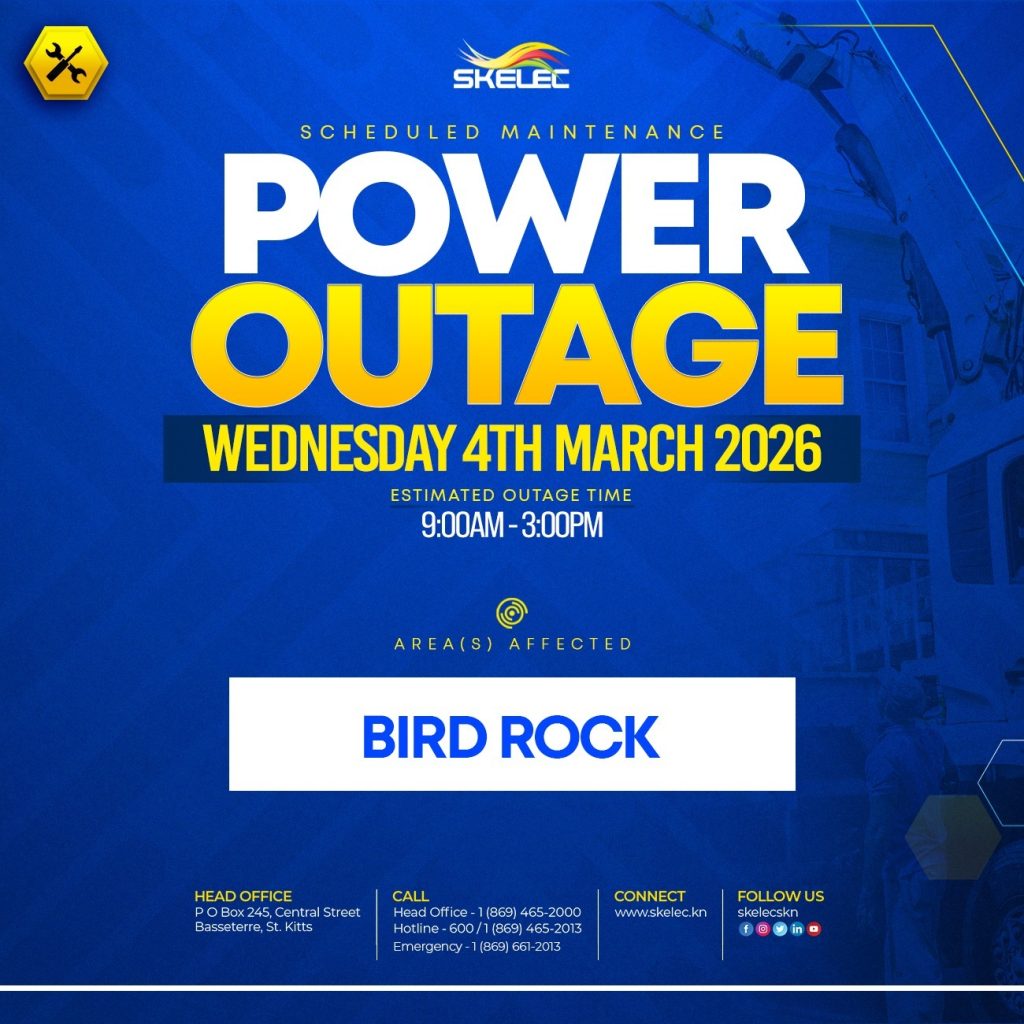 SKELEC Scheduled Maintenance Power Outage Wednesday March 4, 2026 – Bird Rock