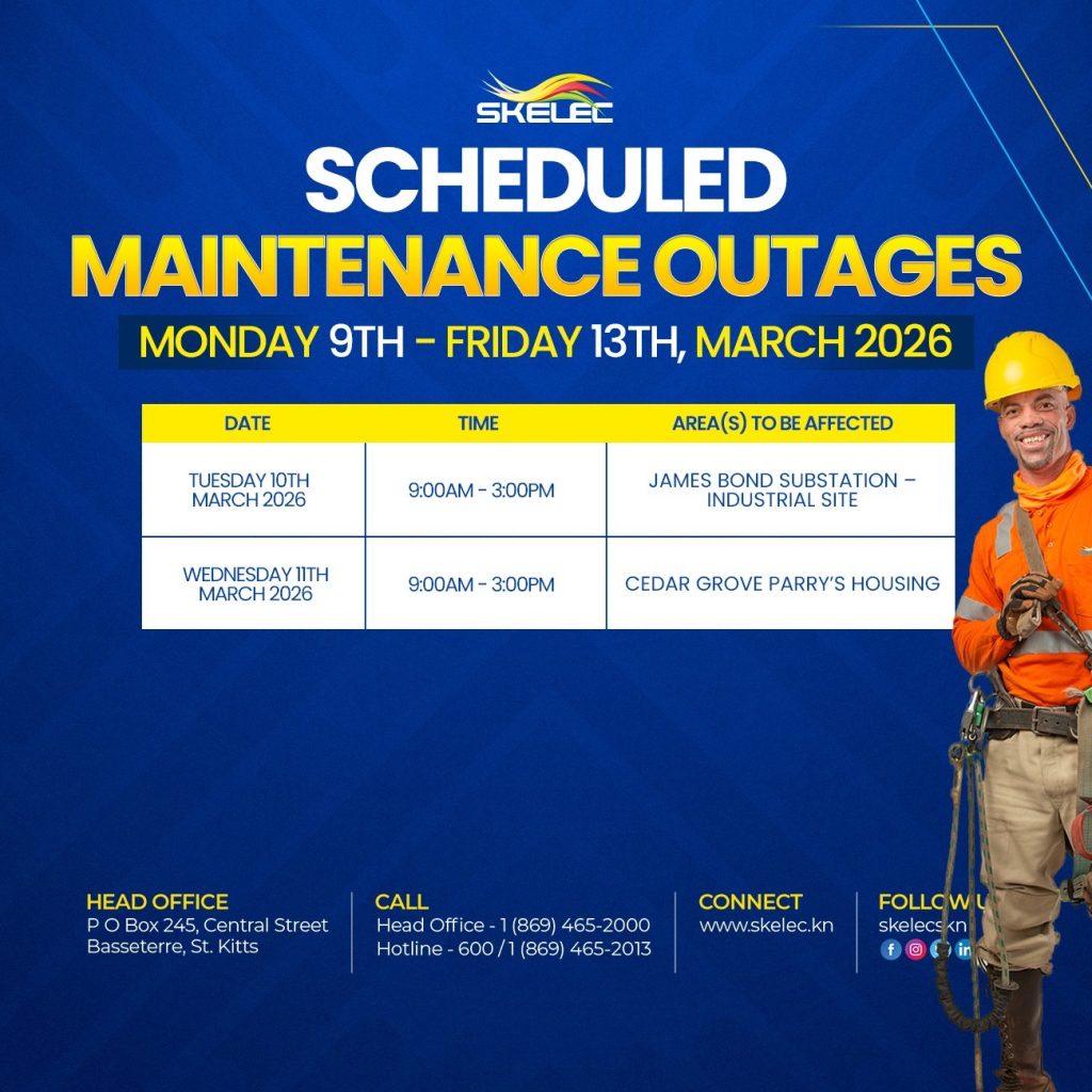 SKELEC Scheduled Maintenance Power Outage Monday March 9 – Friday March 13, 2026