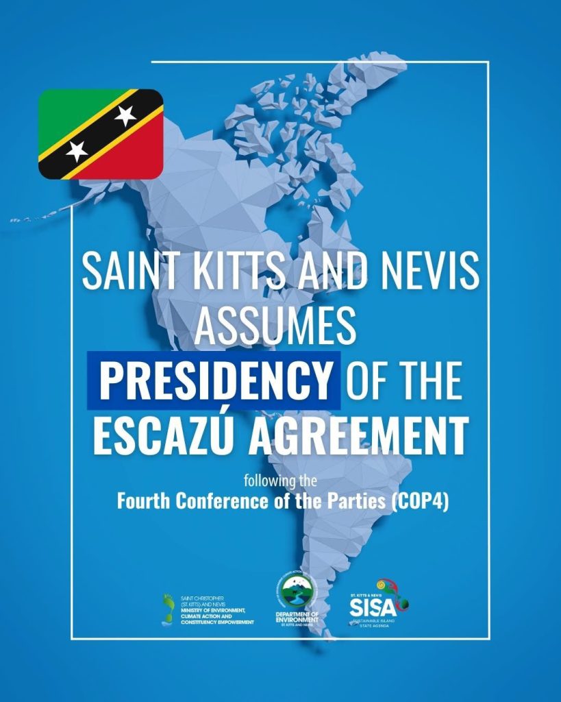 St. Kitts & Nevis Assumes Presidency of Escazu Agreement