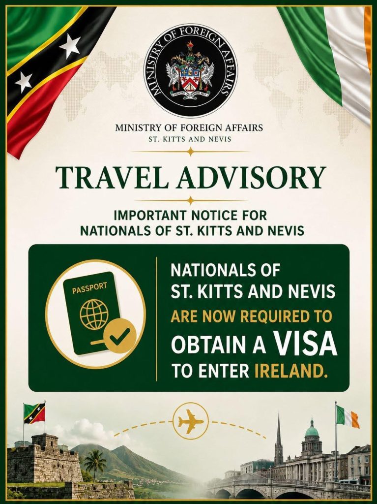 Travel Advisory to Saint Kitts and Nevis Passport Holders
